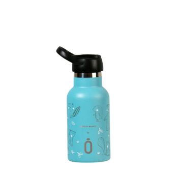 Garrafa termo runbott 350ml floresta azul tampa sport